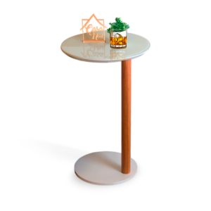 Mesa De Apoio Lateral Para Sofá Ou Poltrona Com Vidro Sévia