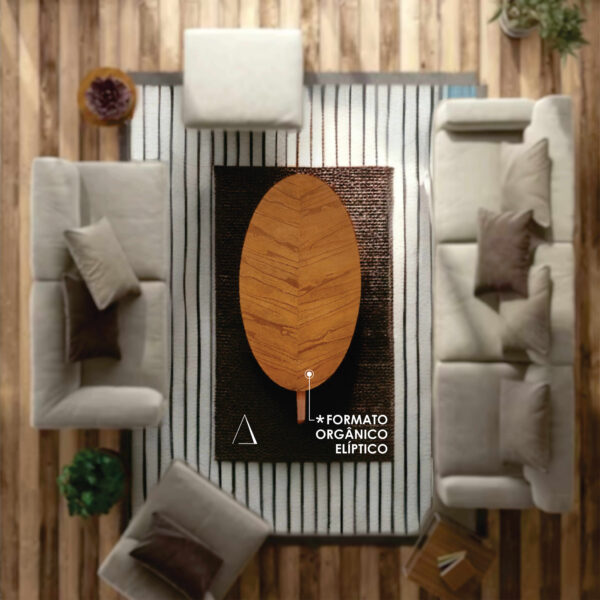 Mesa de Centro Laminada Folha Orgânico Canada 100x45  Casa Uai Mel - Imagem 4
