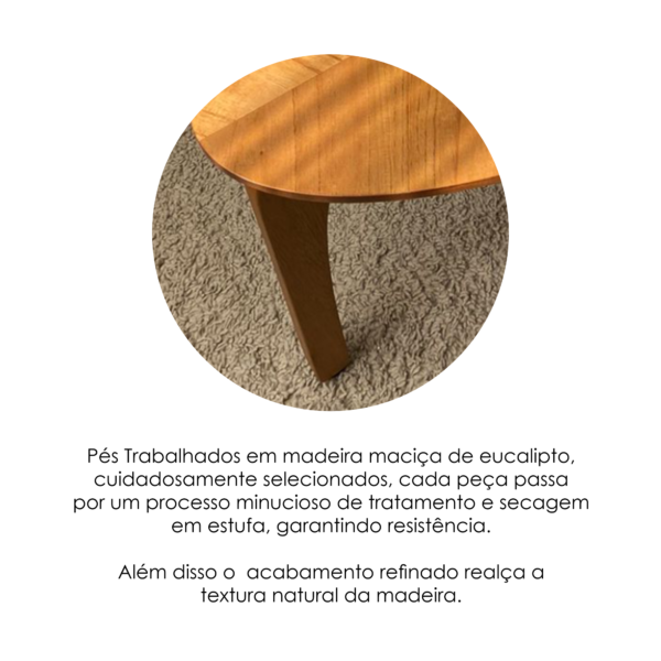 Mesa de Centro Laminada Folha Orgânico Canada 100x45  Casa Uai Mel - Imagem 6