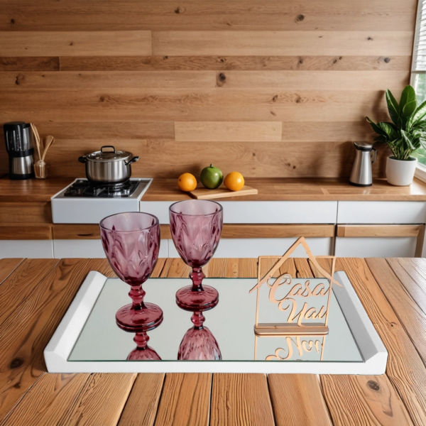 Bandeja Espelhada Decorativa Liz 50x28 Casa Uai - Imagem 3