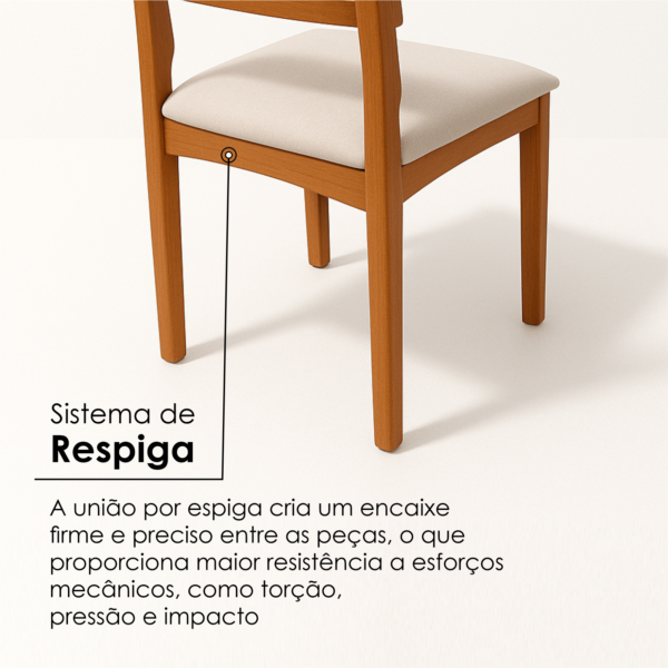Cadeiras De Jantar Suiça Telinha Casa Uai - 2 Und. - Imagem 4