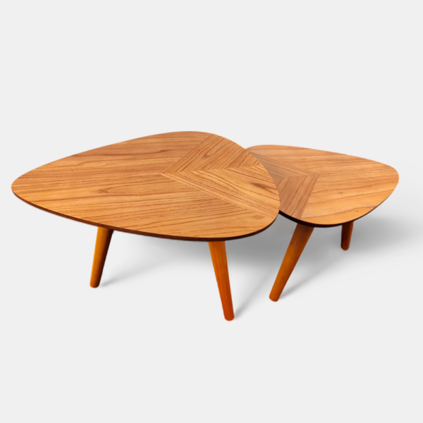 Conjunto Mesa de Centro Pe Palito Orgânico 60/50 Libano Casa Uai Laminada - Imagem 3