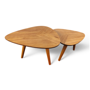 Conjunto Mesa de Centro Pe Palito Orgânico 60/50 Libano Casa Uai Laminada