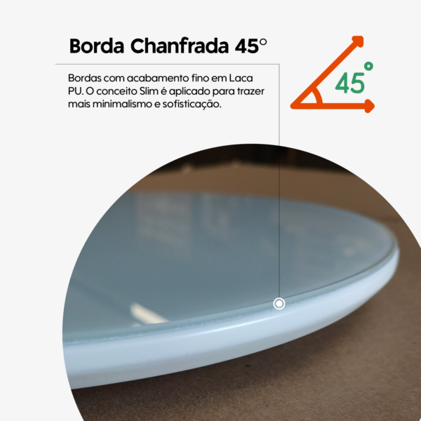 Prato Giratório 40 cm Diâmetro com Vidro Casa Uai Off White Vidro - Imagem 7