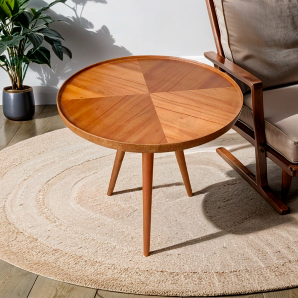 Mesa de Canto Lateral Laminada Marchetaria Candy Casa Uai Mel - Imagem 2