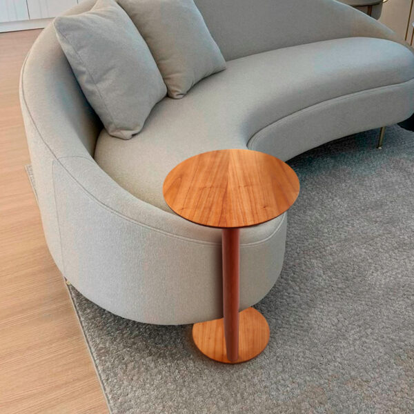 Mesa De Apoio Lateral Para Sofá Ou Poltrona Sérvia Cinamomo - Imagem 2