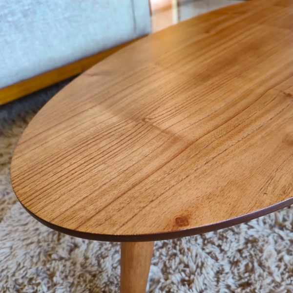 Mesa de Centro Laminada Orgânica 100x45 Londres Mel Casa Uai - Imagem 3