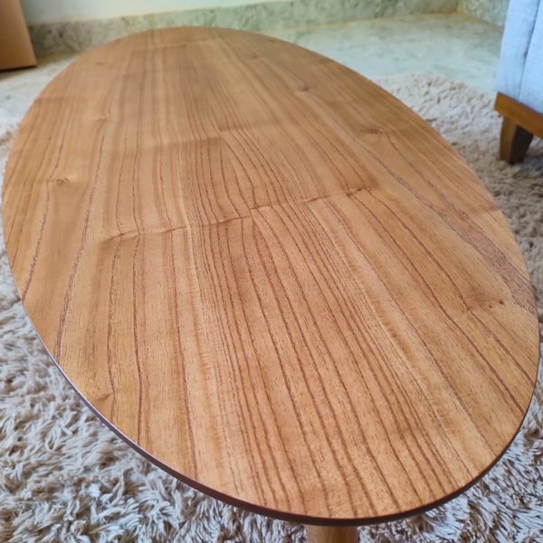 Mesa de Centro Laminada Orgânica 100x45 Londres Mel Casa Uai - Imagem 4