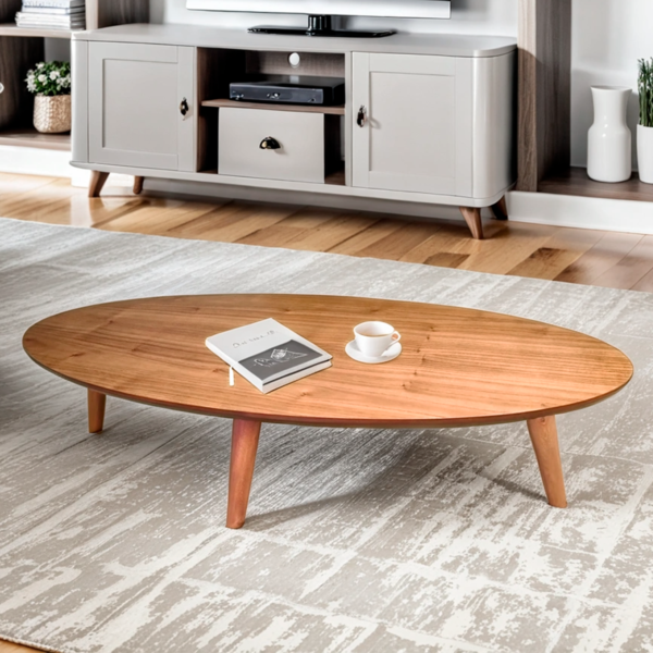 Mesa de Centro Laminada Orgânica 100x45 Londres Mel Casa Uai - Imagem 5