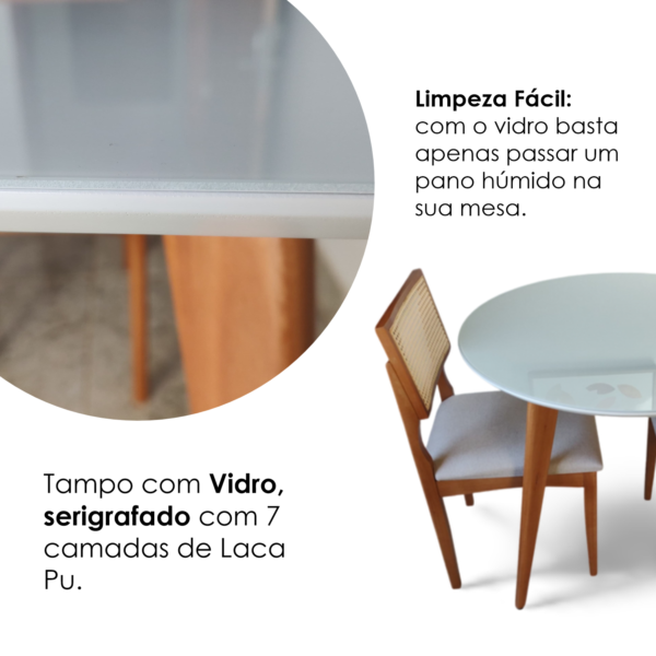 Mesa De Jantar Redonda Slim 90 cm Casa Uai - Imagem 6