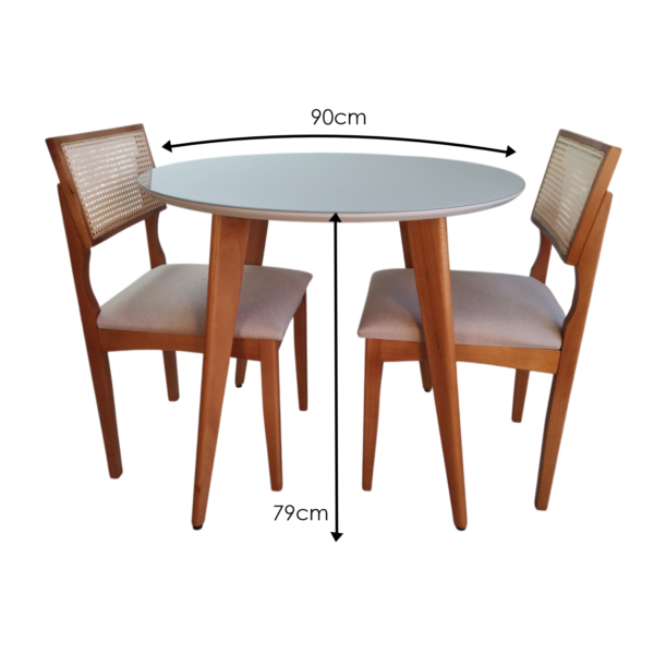 Mesa De Jantar Redonda Slim 90 cm Casa Uai - Imagem 7