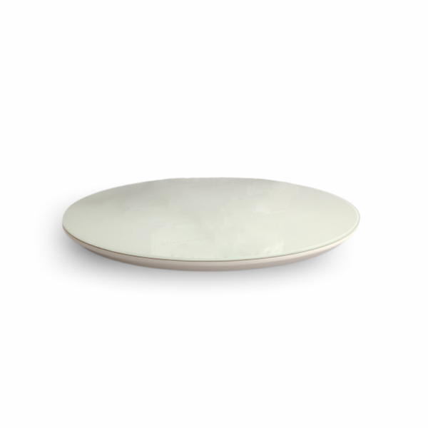 Prato Giratório 40 cm Diâmetro com Vidro Casa Uai Off White Vidro - Imagem 2